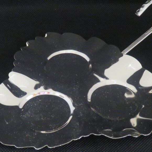 *Vintage* Queen Anne Leaf Cruet Set Silver Plated (K432) - Picture 11 of 11